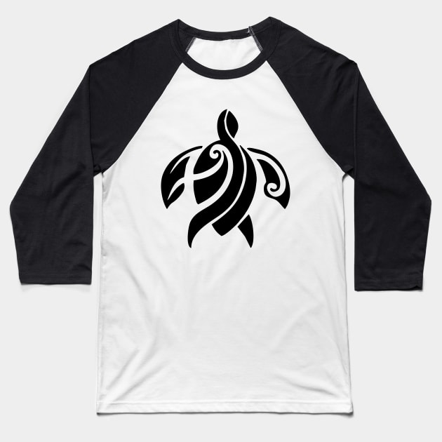 Honu - Polynesian turtle Baseball T-Shirt by Azul